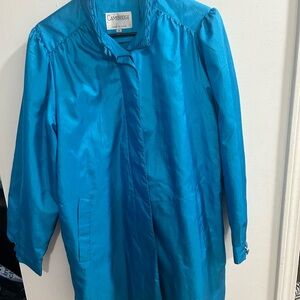 Cambridge Women's Vibrant Blue Vintage Trench Vintage Coat Size 6‎